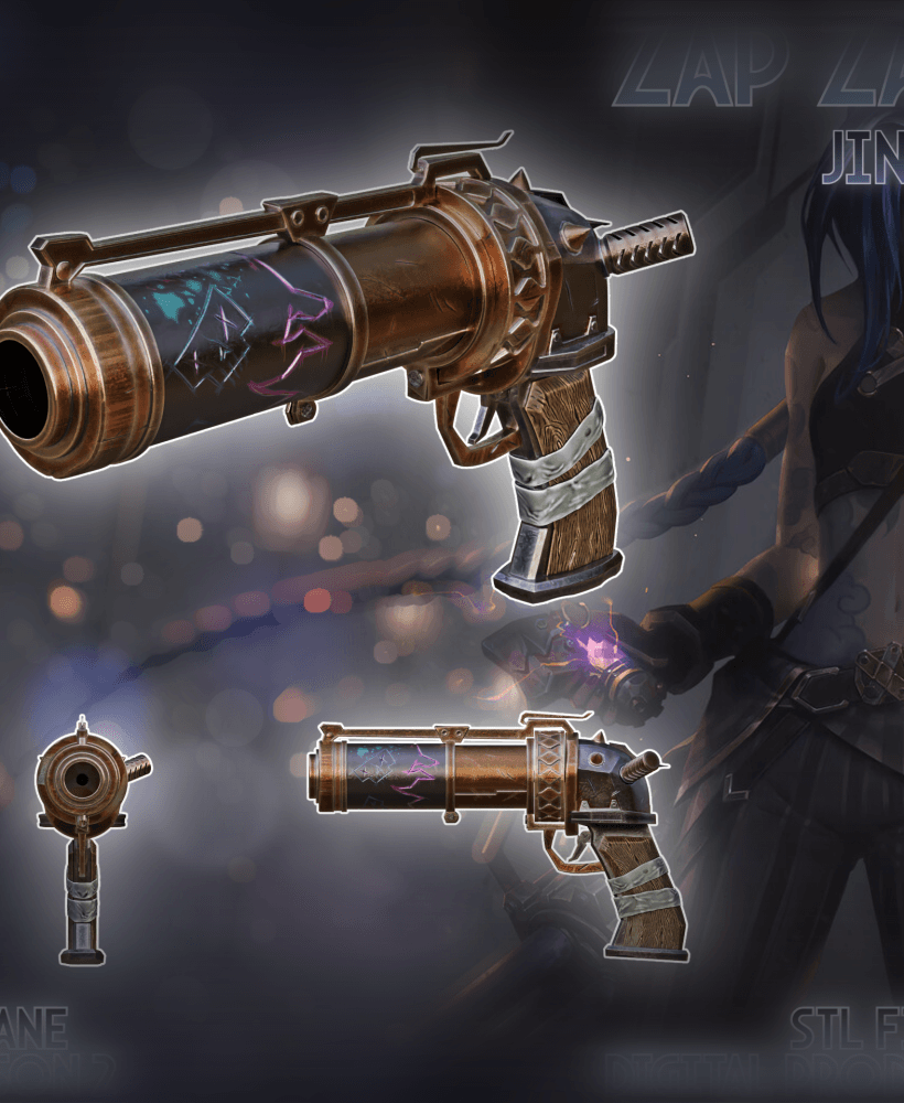 Jinx Zap Zap Cosplay Arcane League Of Legends 3d model