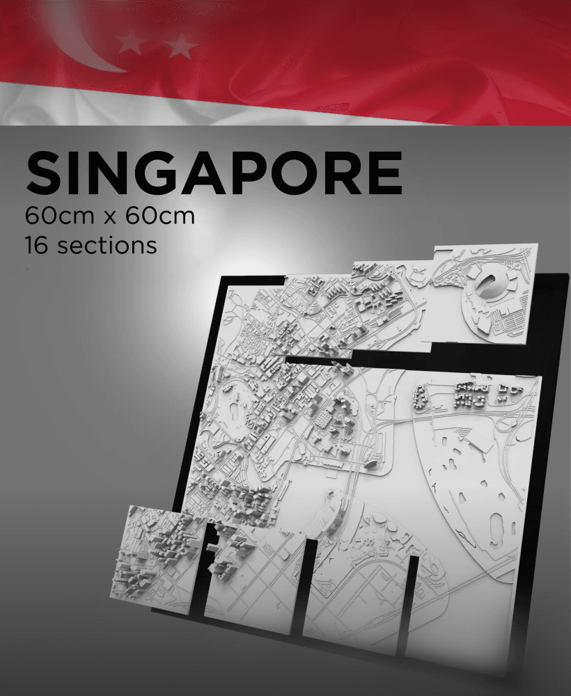SINGAPORE, Skyline 3d map 3d model