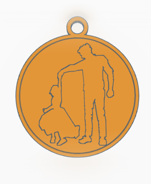 Father Daughter Silhouette.stl 3d model