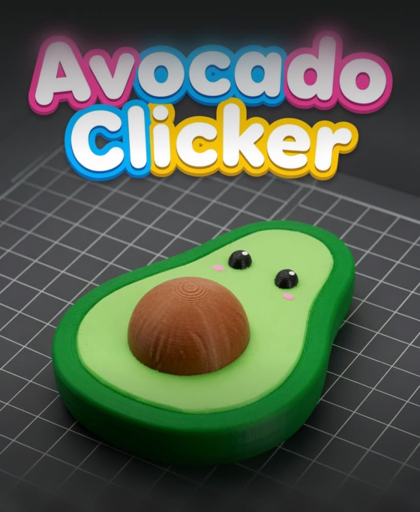 Cute Avocado Clicker 3d model