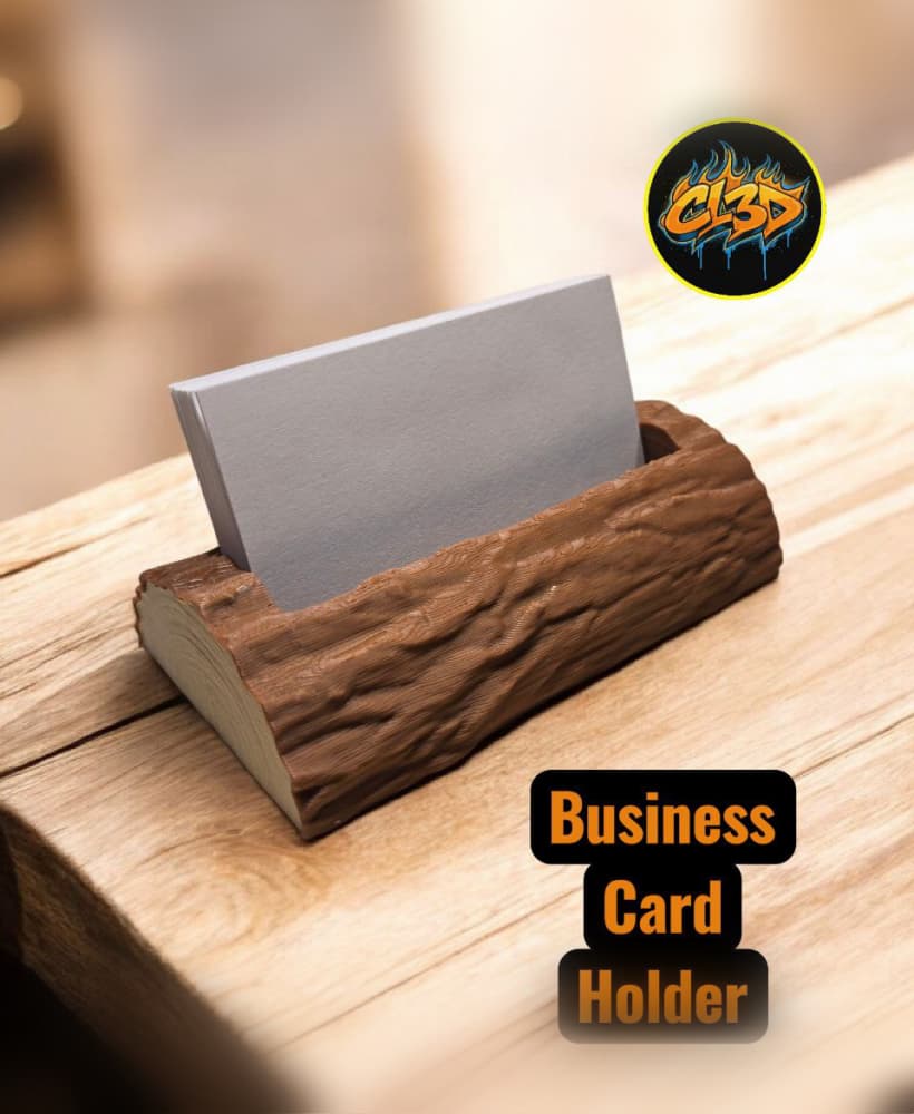 Business Card Holder - Log 3d model