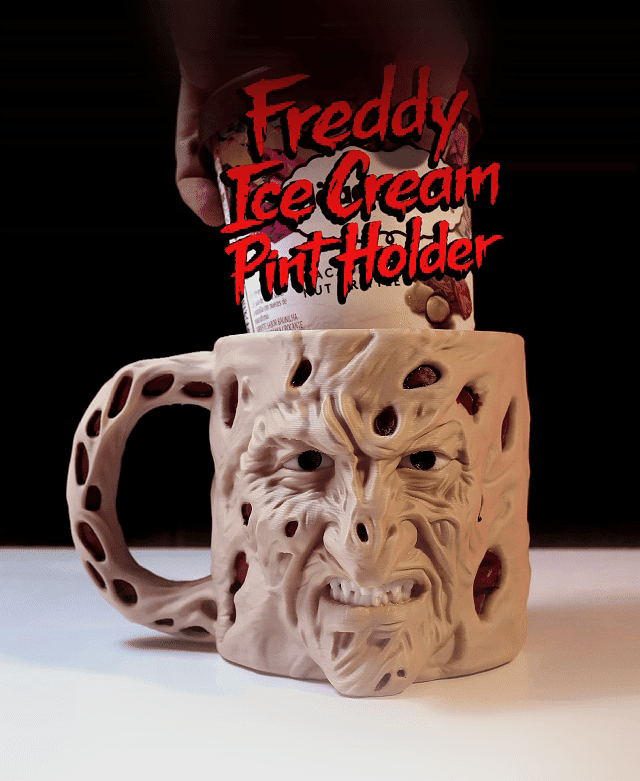 Freddy’s Ice Cream Pint Holder 3d model