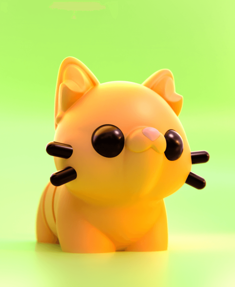 Cute Flexi Cat | No AMS 3d model
