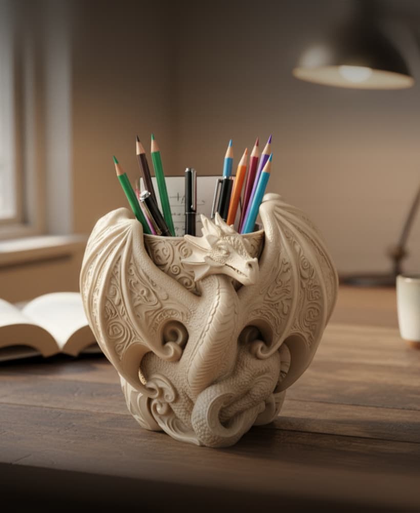 Dragon Desk Organizer 3d model
