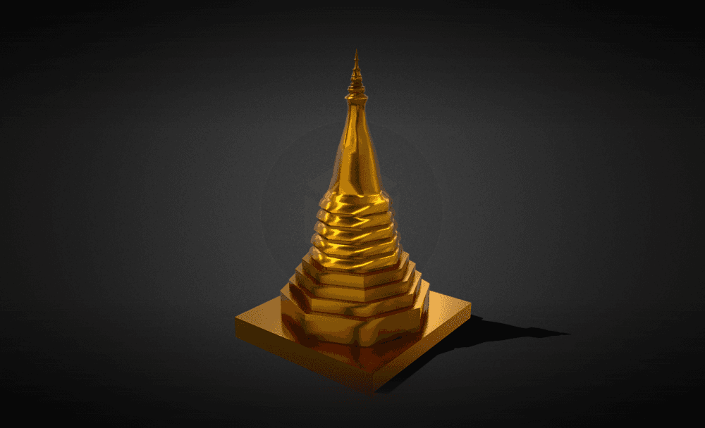 Black Stupa, Laos.stl 3d model