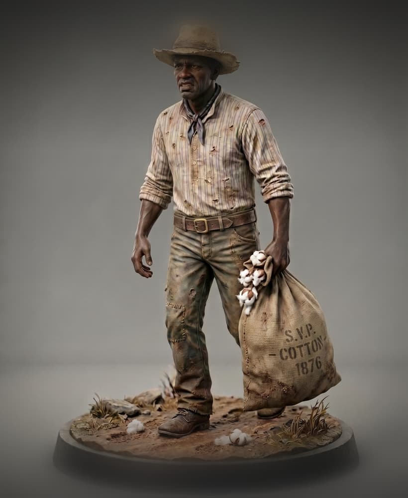 THE OLD WEST NPC - WORKER - TOWNFOLKS COLLECTION (50MM STL) 3d model