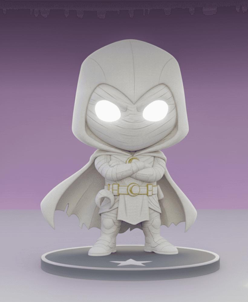 MOON KNIGHT KAWAII CHIBI – COLLECTIBLE 3D FIGURE 3d model