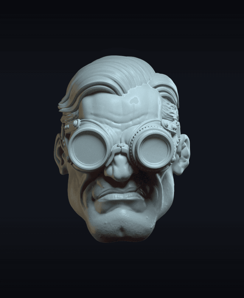 Dex v1 Action Figure Head 3d model