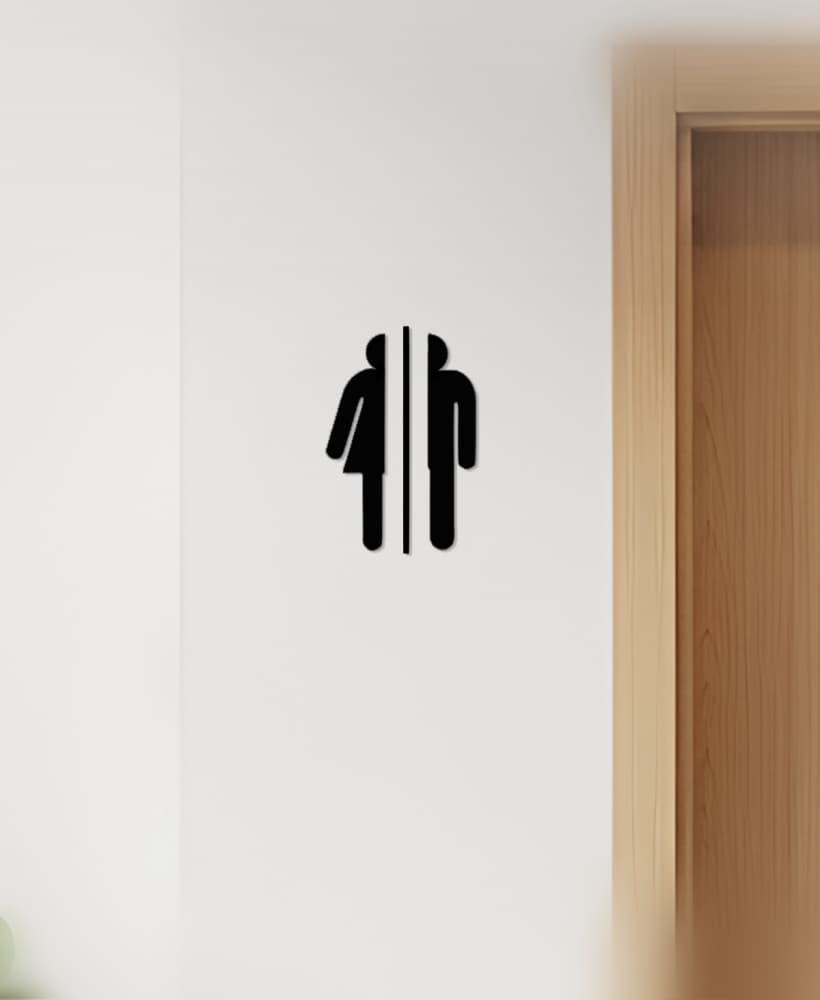 WC, Toilet Sign, Restroom 3d model