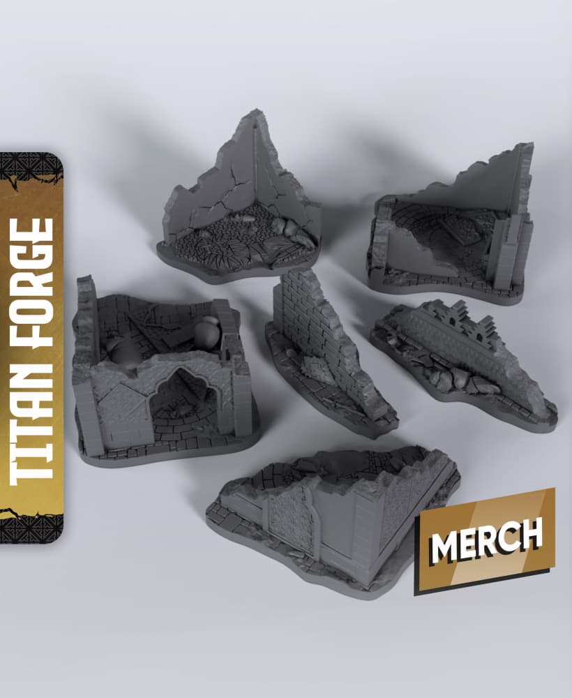 Lost Crusade Terrain - With Free Dragon - 5e DnD Inspired for RPG and Wargamers 3d model