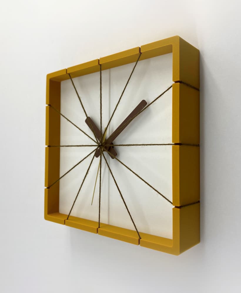 Timeline Clock - Wall Shelf Mantel Desk Clock - String Clock 3d model