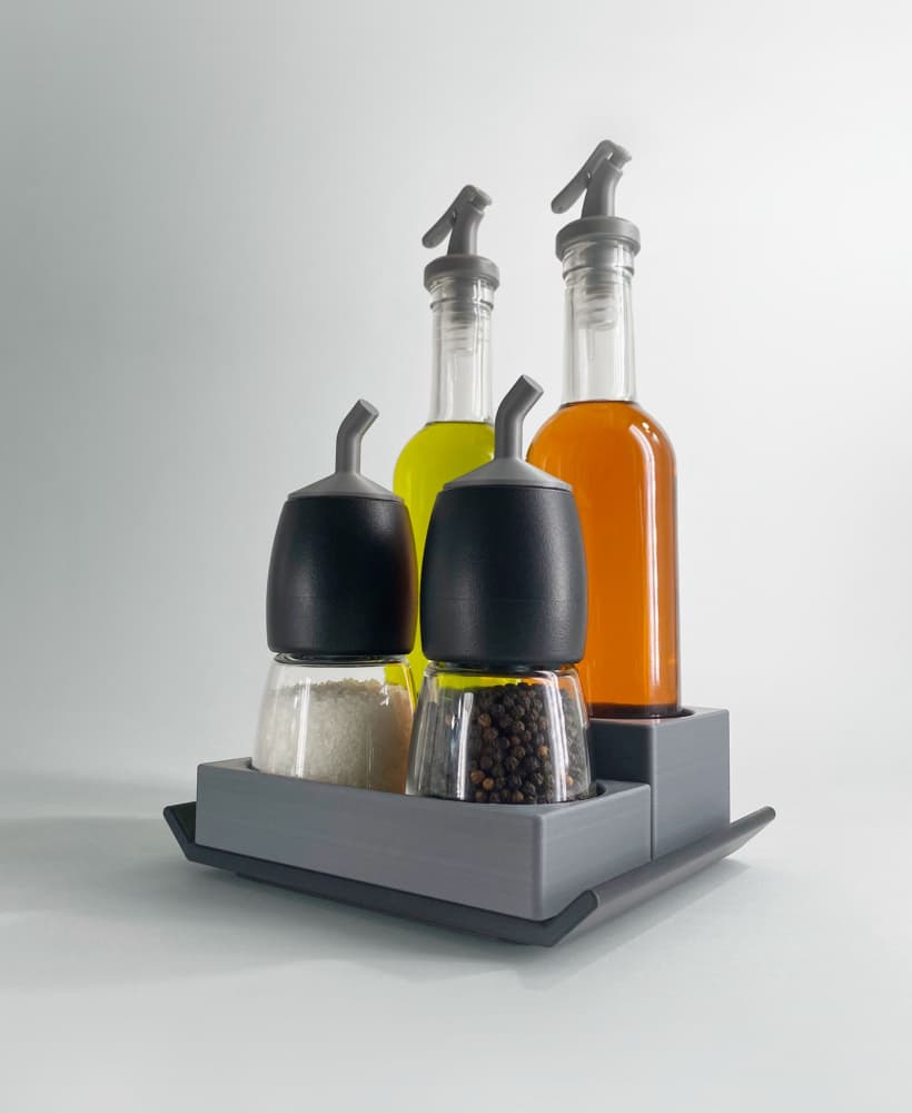 Condiments Tray Caddy Cruet Dressing Holder Organizer 3d model