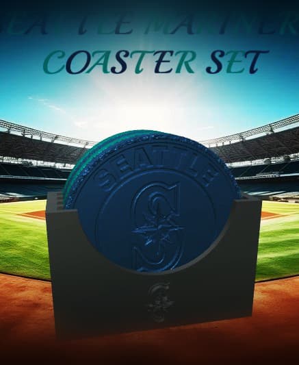 Seattle Mariners Coaster Set (MLB) 3d model