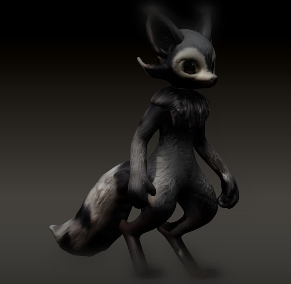 Dusktail: The Shadow Raccoon - FREE For Personal Use 3d model