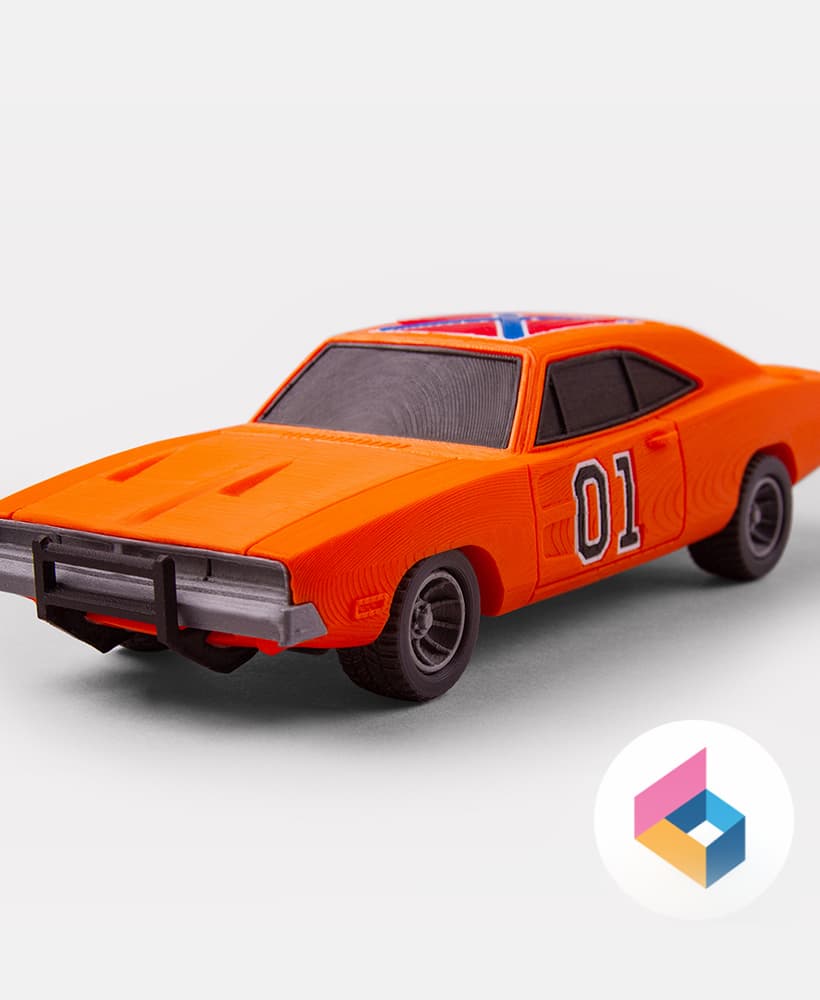 Foldable General Lee - Dukes of Hazzard 3d model