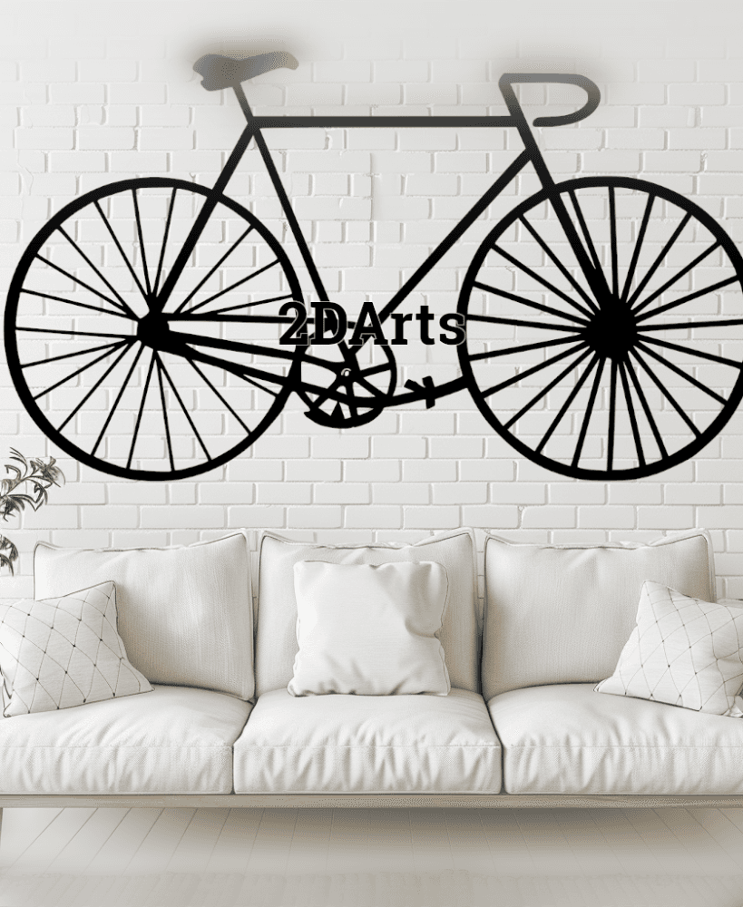 Bike 2D Wall Art/Window Art - Digital STL & SVG File for 3D Printing or Laser Cutting 3d model
