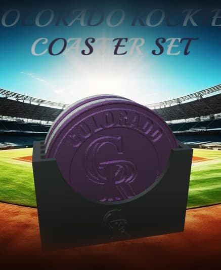 Colorado Rockies Coaster Set (MLB) 3d model