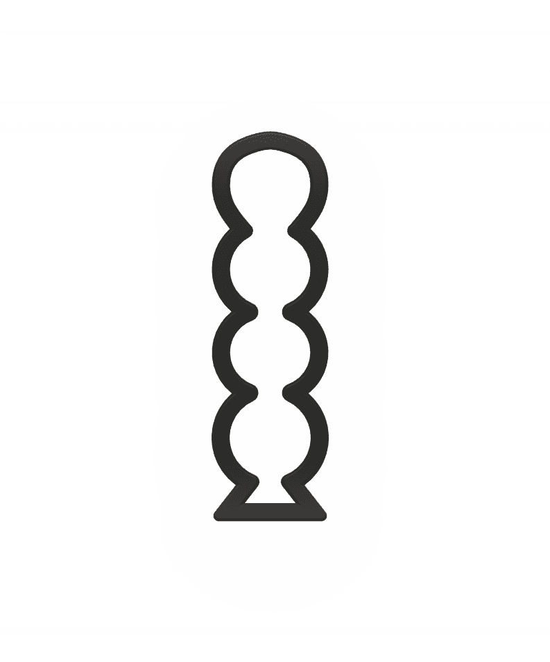 Balloon Cookie Cutter STL File - 4 inches 3d model