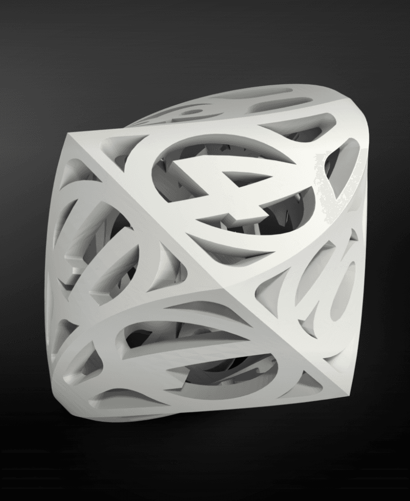 Twisty Spindle d12 3d model