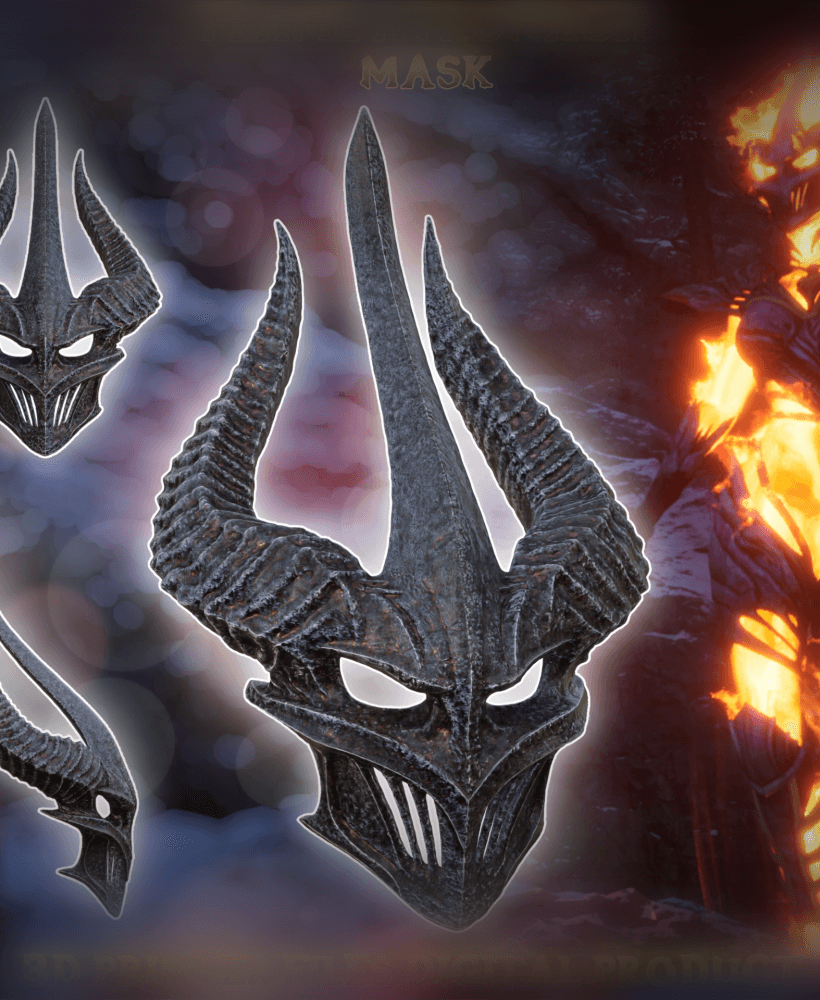 Fantasy Flame Atronach Mask TES Oblivion 3d model