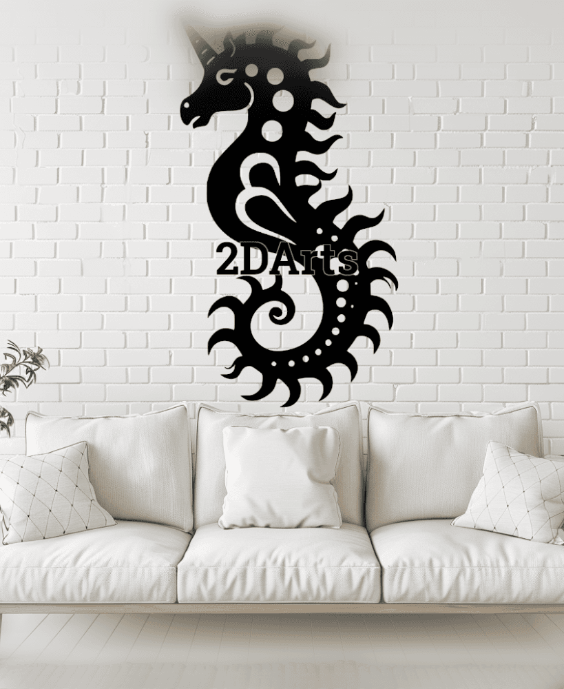 Seahorse 2D Wall Art/Window Art - Digital STL & SVG File 3d model