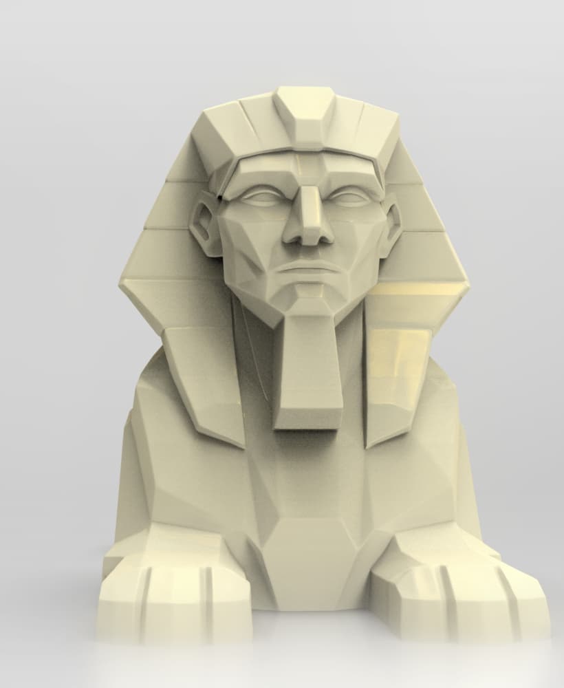 Low Poly Sphinx 3d model