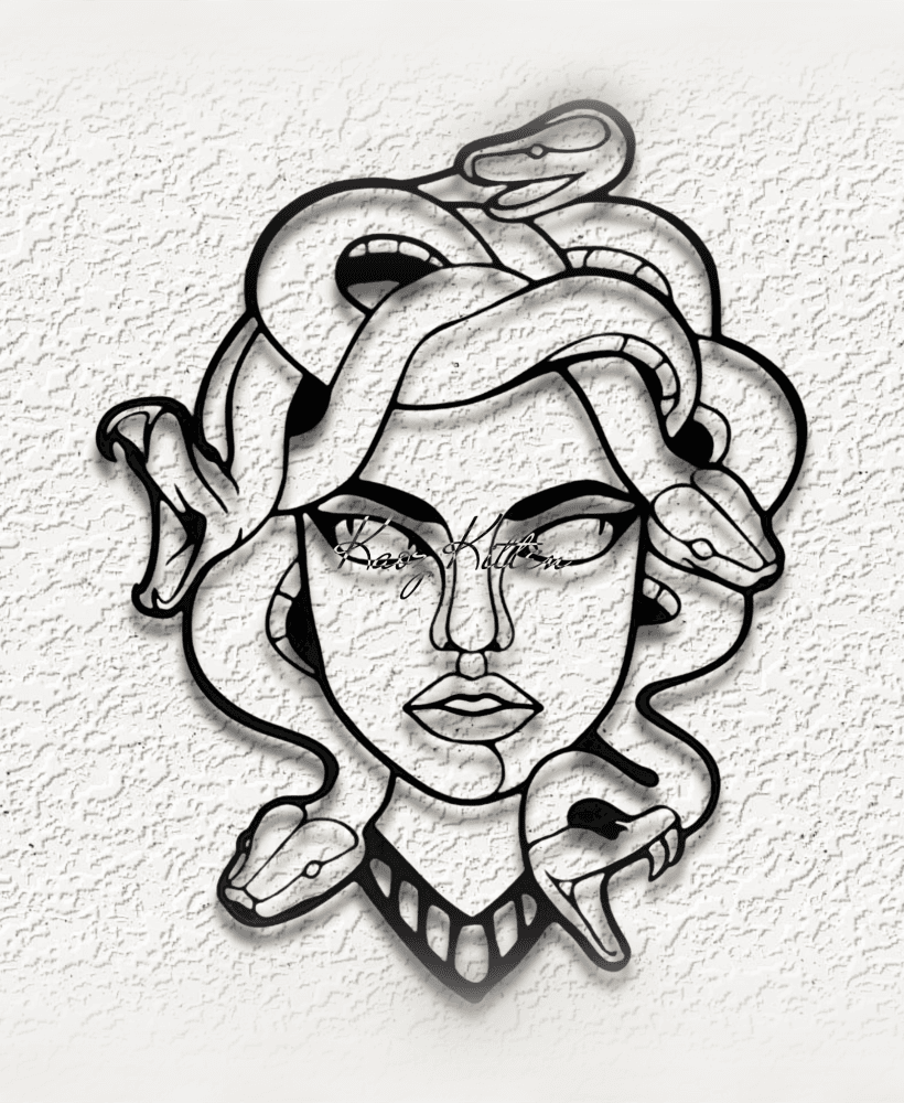 medusa snakes serpent g WALL ART HOME DECORss.stl 3d model