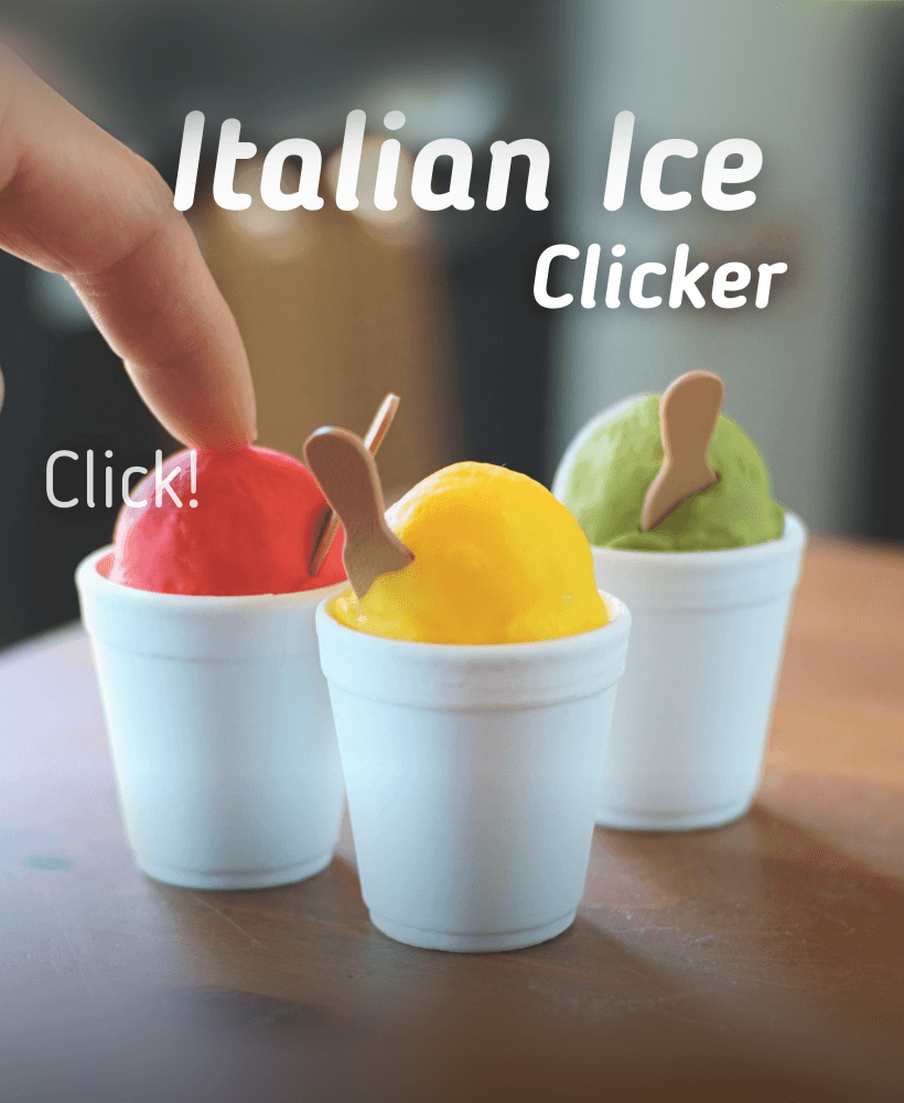 Italian Ice Clicker - Water Ice Fidget - Ludo Food Toys 3d model