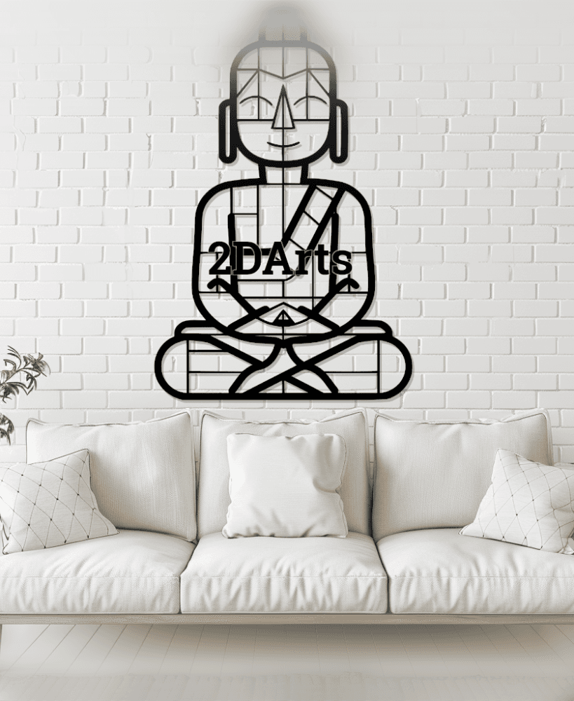 Cute Cartoon Buddha 2D Wall Art/Window Art 3d model