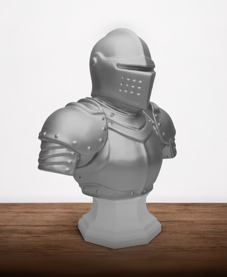 Obsidian Knight Bust 3d model