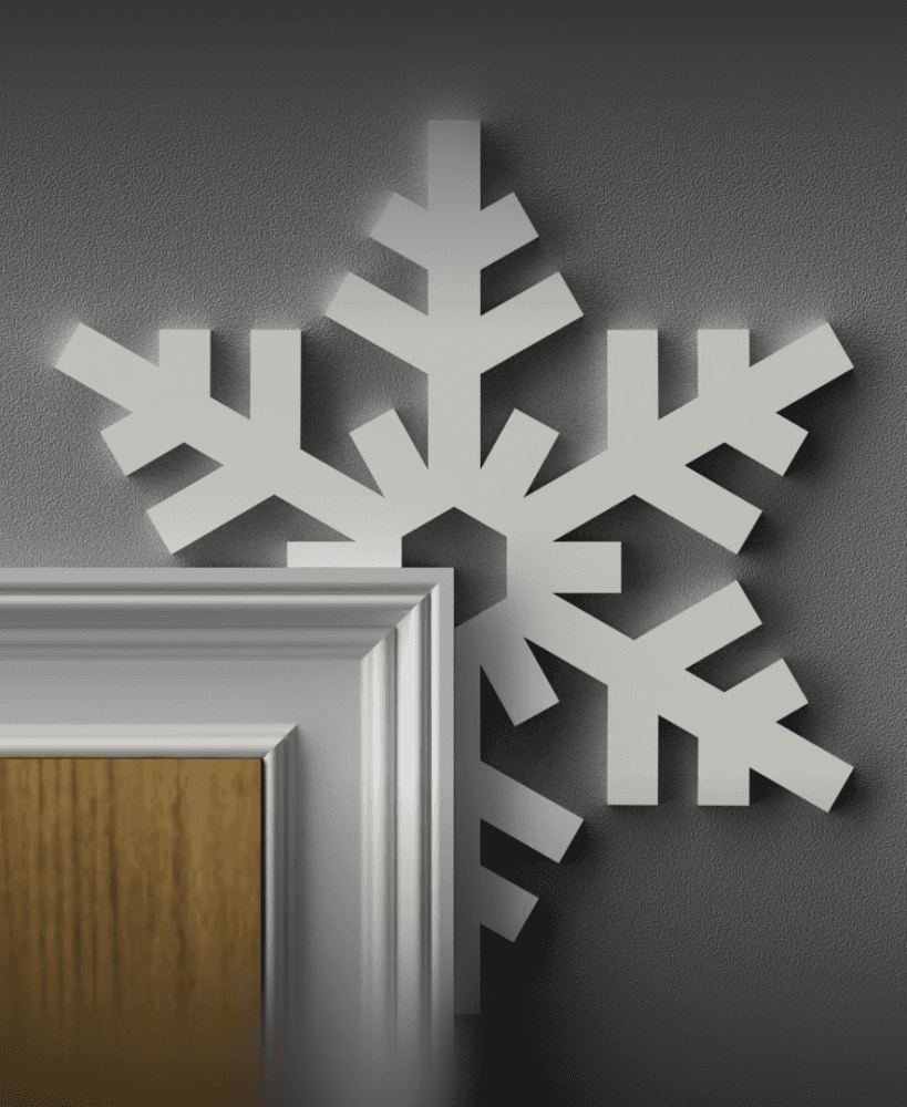 Snowflake Door Topper 3d model