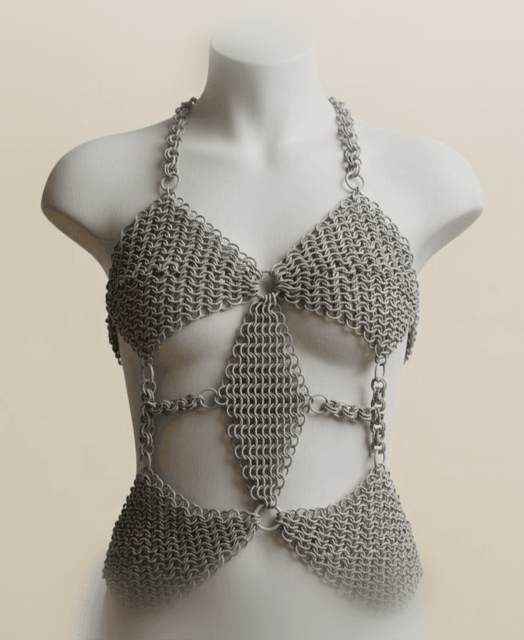 Chainmail Trikini Lingerie Monokini 3d model