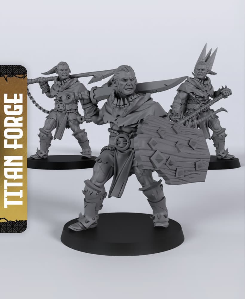 Human Male Barbarian - With Free Dragon - 5e DnD Inspired for RPG and Wargamers 3d model