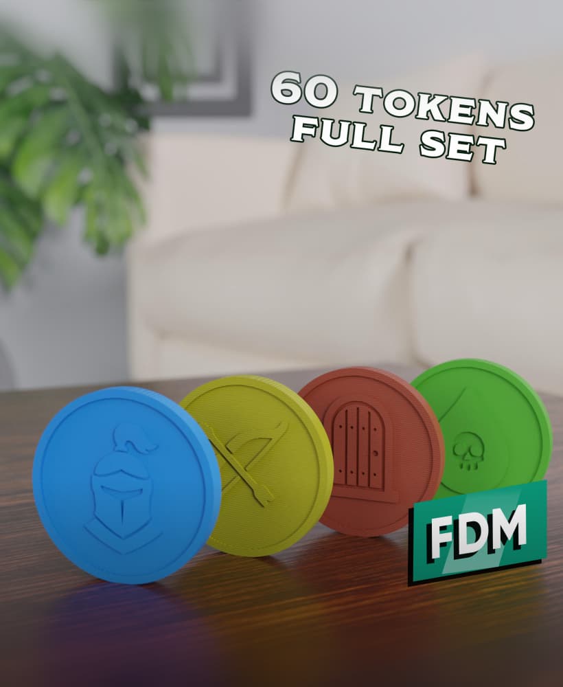 RPG - Tokens Set 3d model