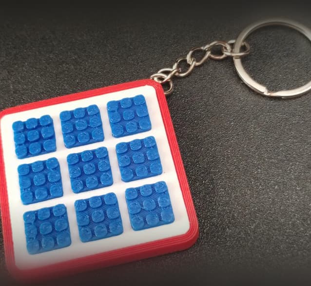 Solar Panel Keychain - No Multicolor System 3d model