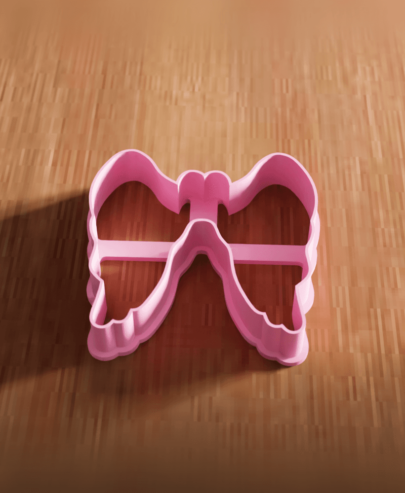 Angel Wings Cookie Cutter Stamp Utensil 3d model
