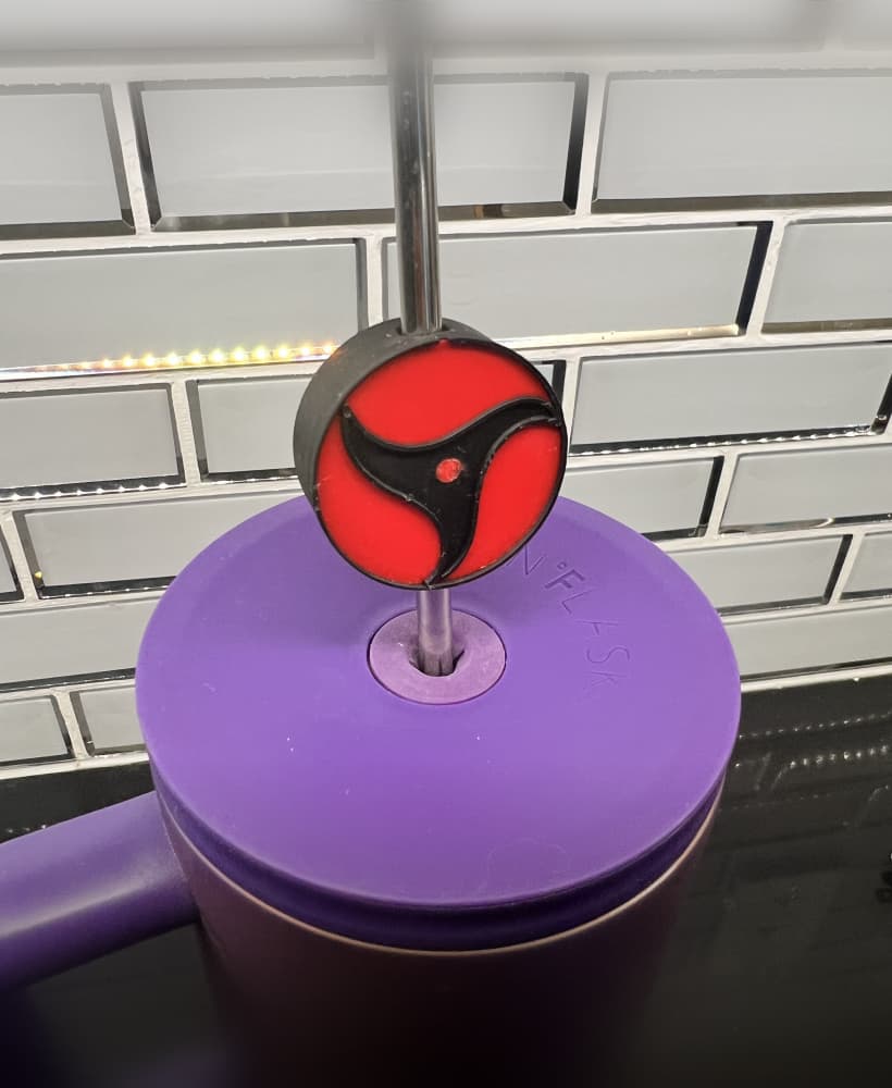 Sharingan Straw Topper 3d model