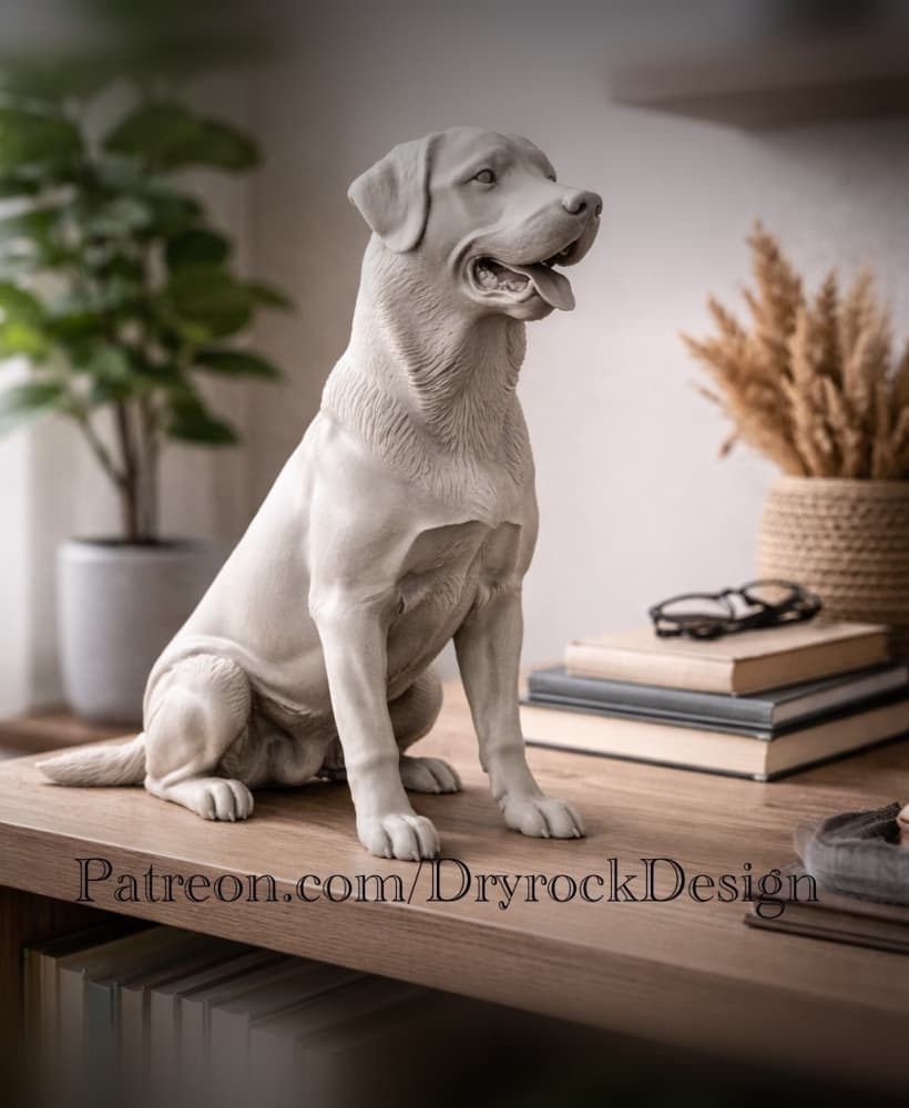 Labrador Retriever Figurine 3d model
