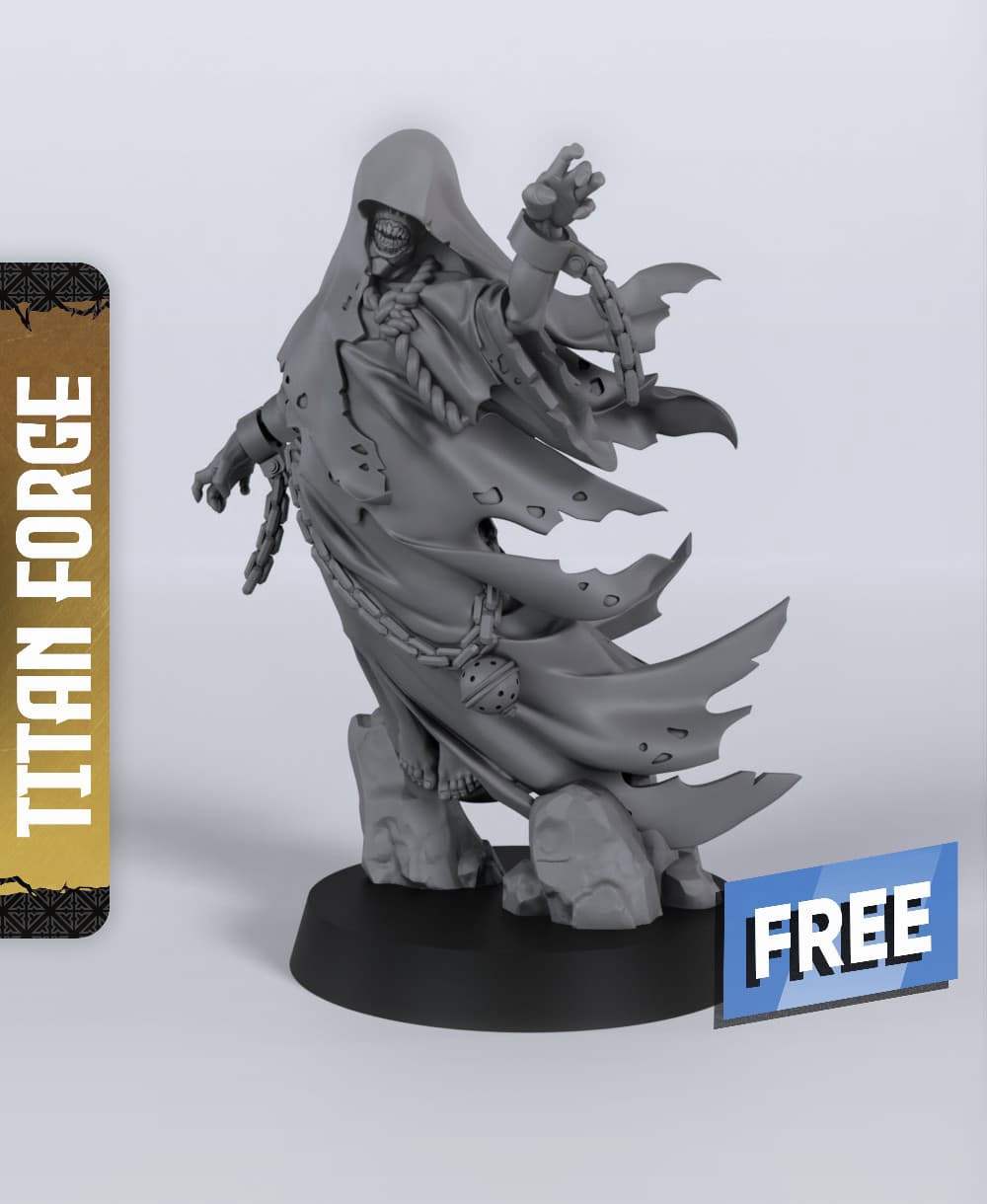 Ghost B - With Free Dragon - 5e DnD Inspired for RPG and Wargamers 3d model