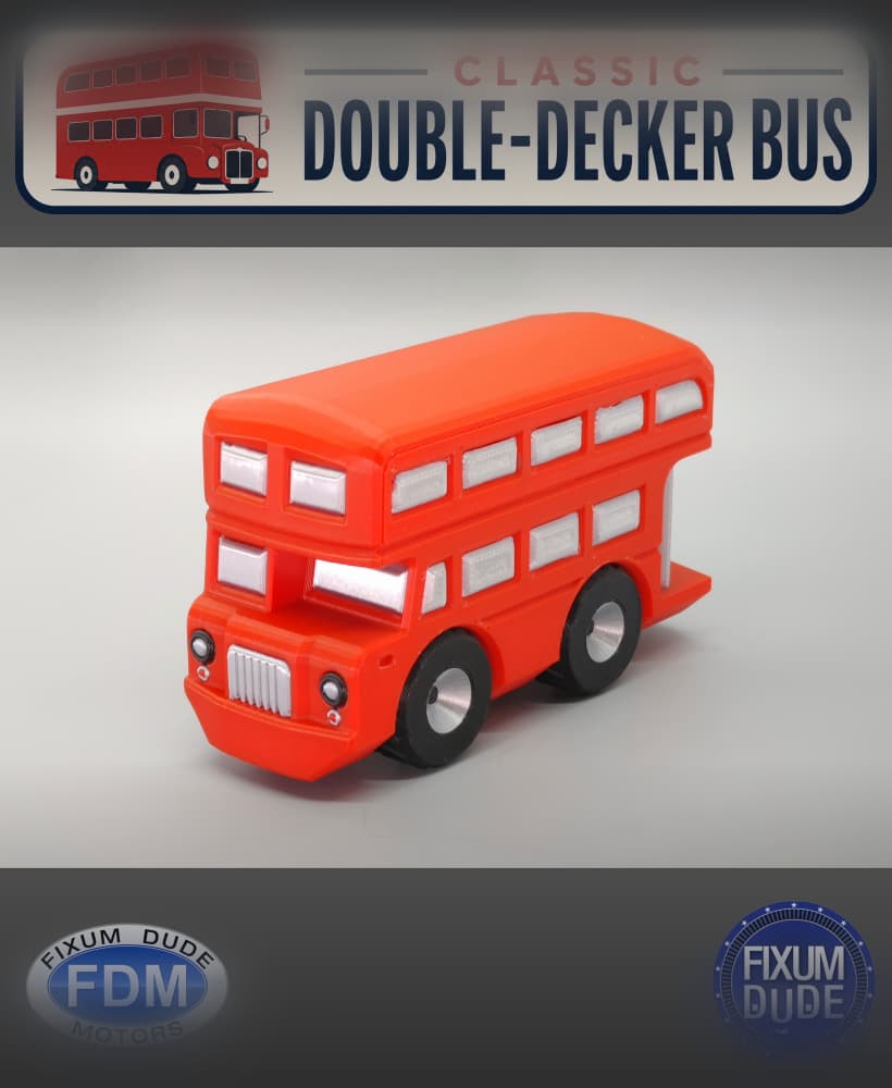 Fixum Dude Motors PiP Classic Double-Decker Bus 3d model