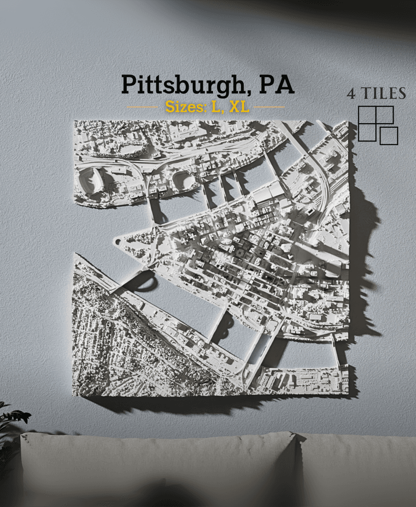 Pittsburgh, PA - L & XL 3d model
