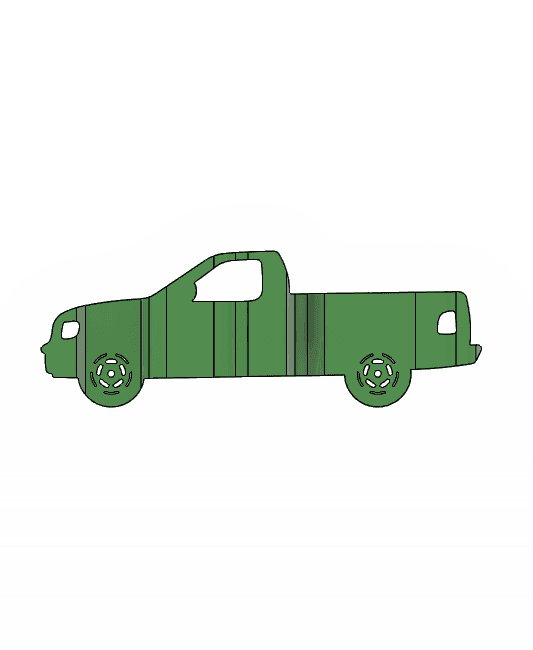 F150 97 Single Cab 3D Car Flip Art Desk Display 3d model