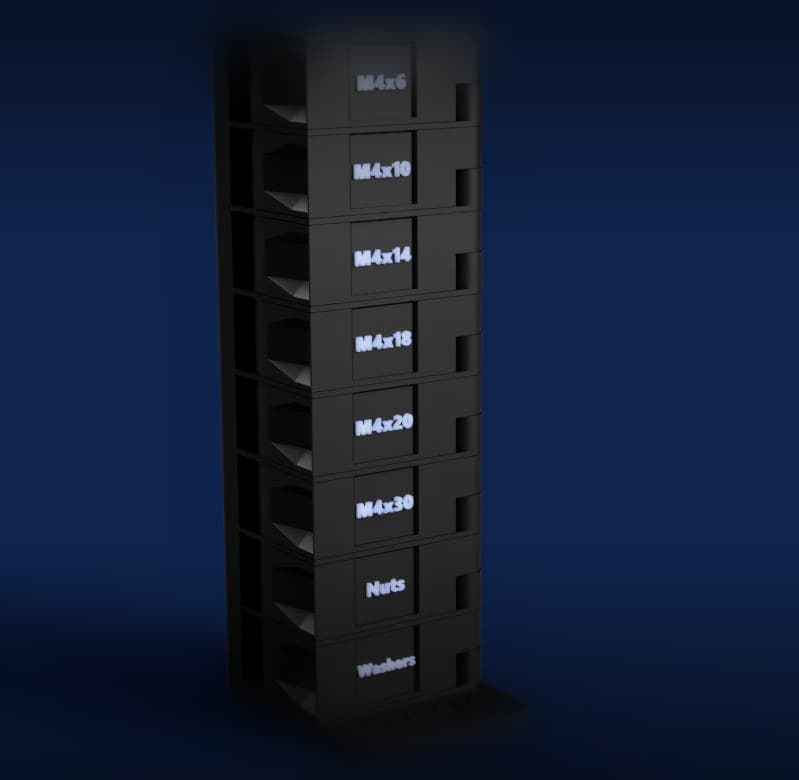 M4 OrbitStack - Swivel Screw Organizer 3d model