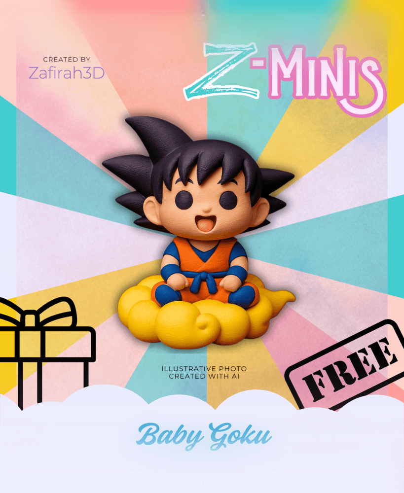BABY GOKU FOR FREE Z-MINIS 3d model