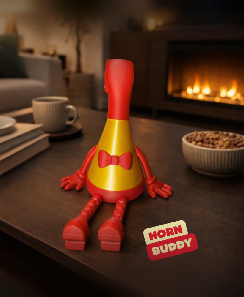 HORN BUDDY ARTICULATED / DESKTOP BUDDY / HOMEDECOR / TOY 3d model
