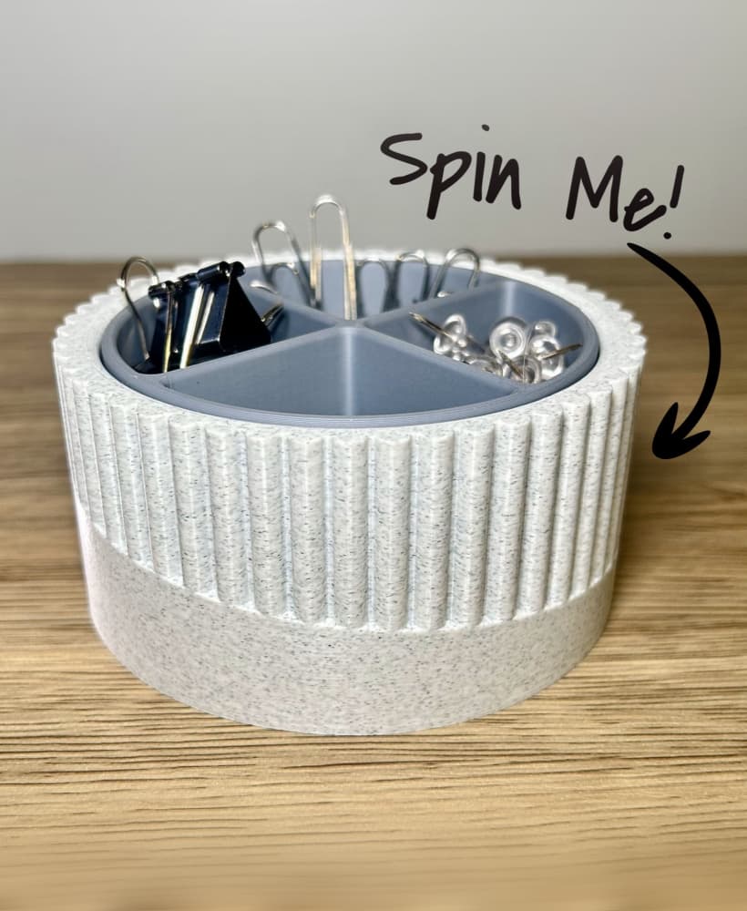 Modern Catch-All Tray with Spinning Dividers 3d model