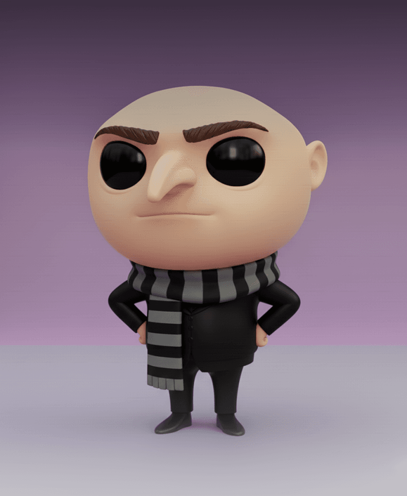 GRU KAWAII CHIBI COLLECTIBLE 3D FIGURE (STL FILE) 3d model
