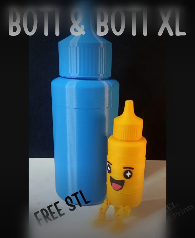 BOTI & BOTI XL – Companion Figures Pen Holder STL (Free Version/Personal License) 3d model
