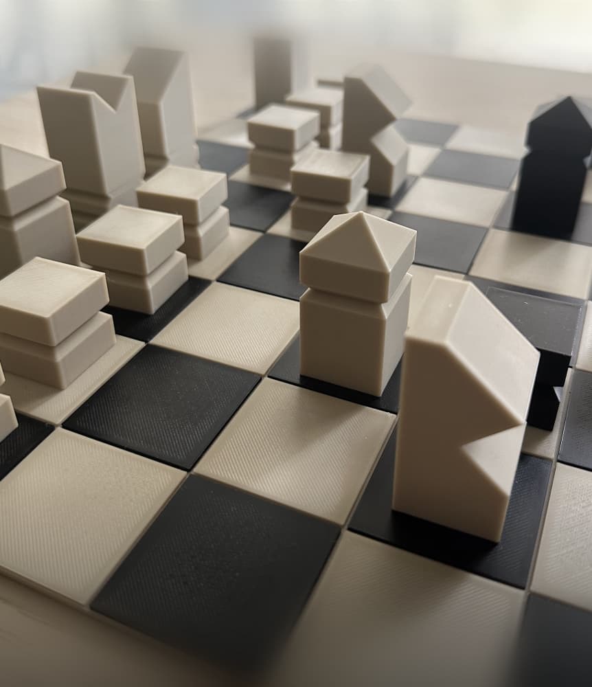Minimal Chess Set - Beginner Friendly 3d model