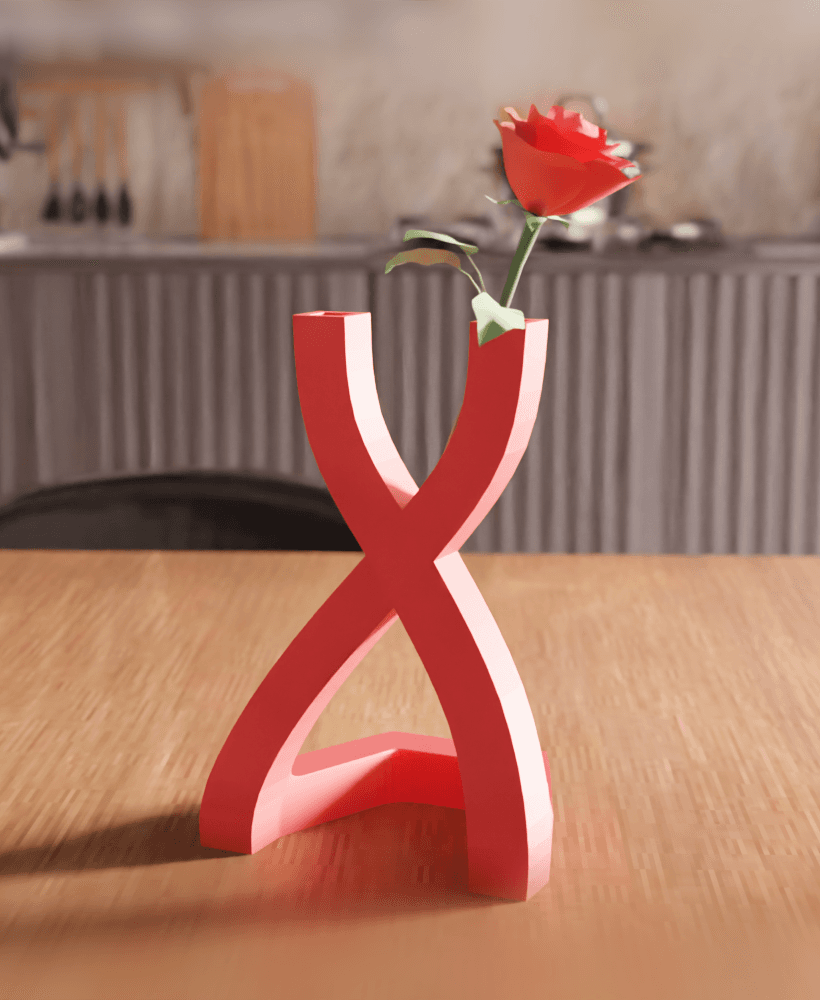 DNA Helix Geometric Bud Vase Centerpiece 3d model